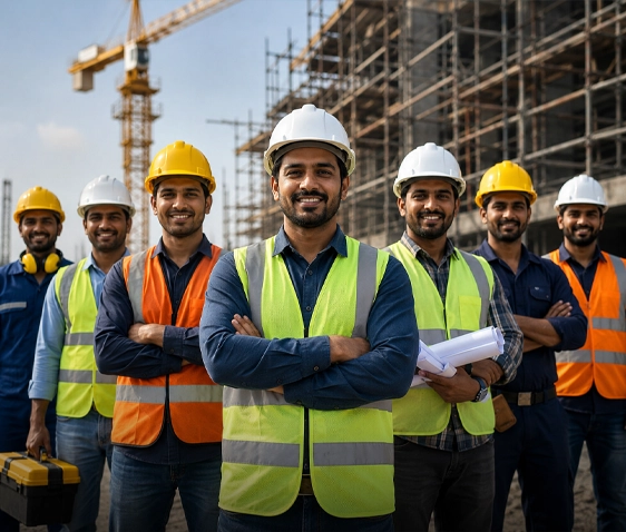 Manpower supply construction workers team